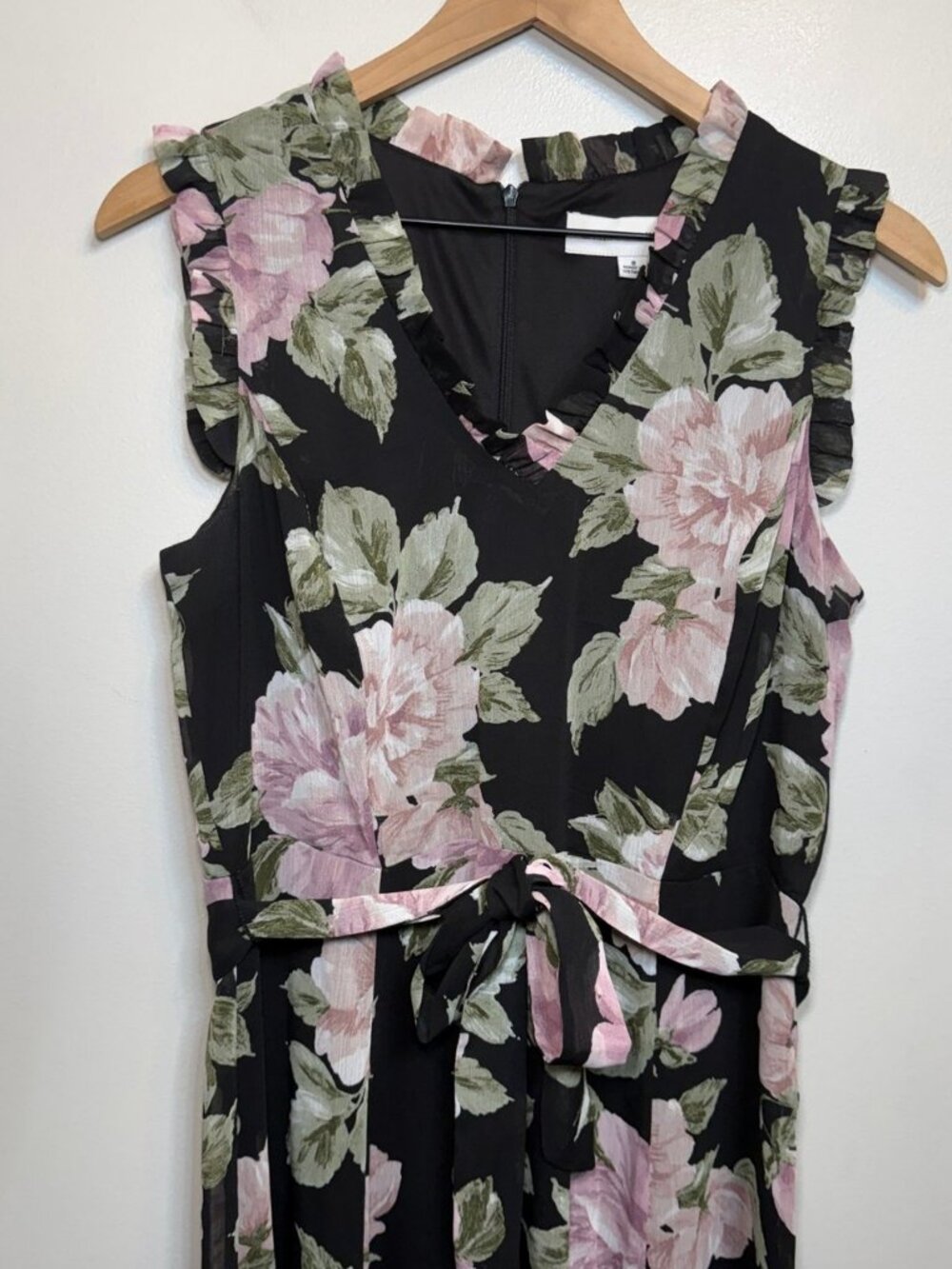 V-Neck Midi Dress